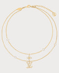 LOUIS VUITTON M01845 Lady LV Necklace Metal(Gold)