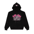 Sp5der Angel Number Hoodie Black